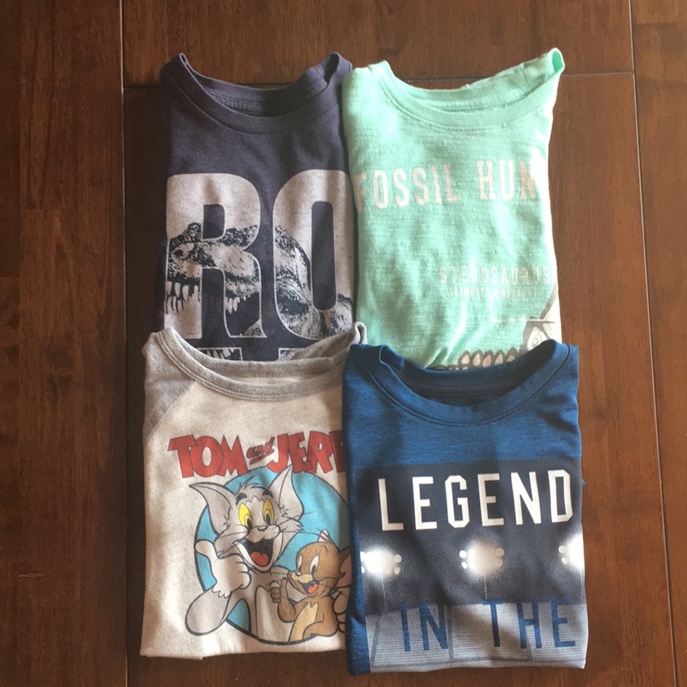 Boys short and long sleeve shirt bundles size 7X
